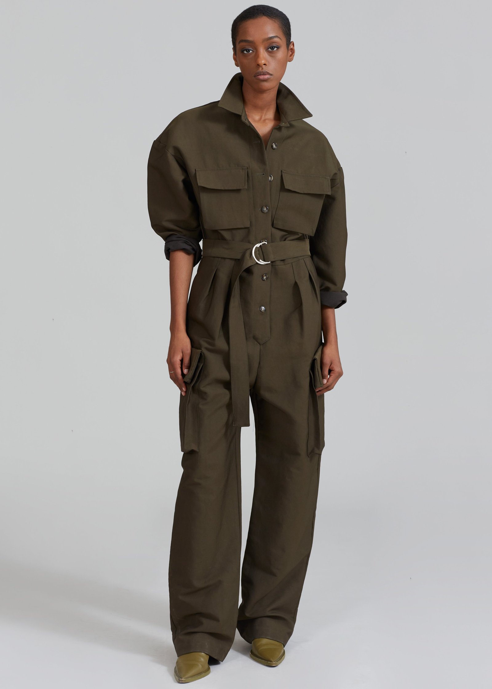 Linda Jumpsuit - Dark Olive - Image 8