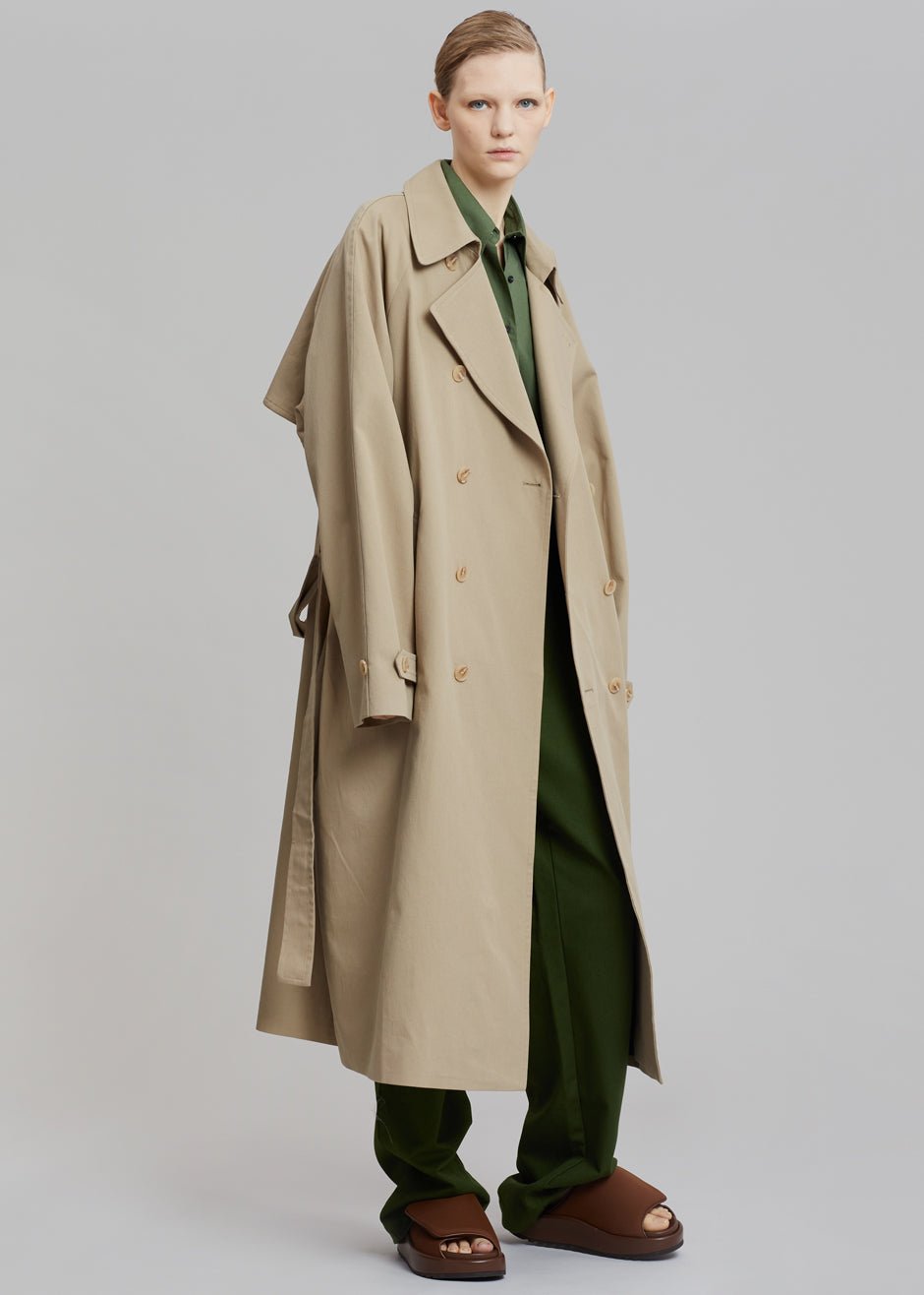 Umi Belted Trench Coat - Beige - Image 6