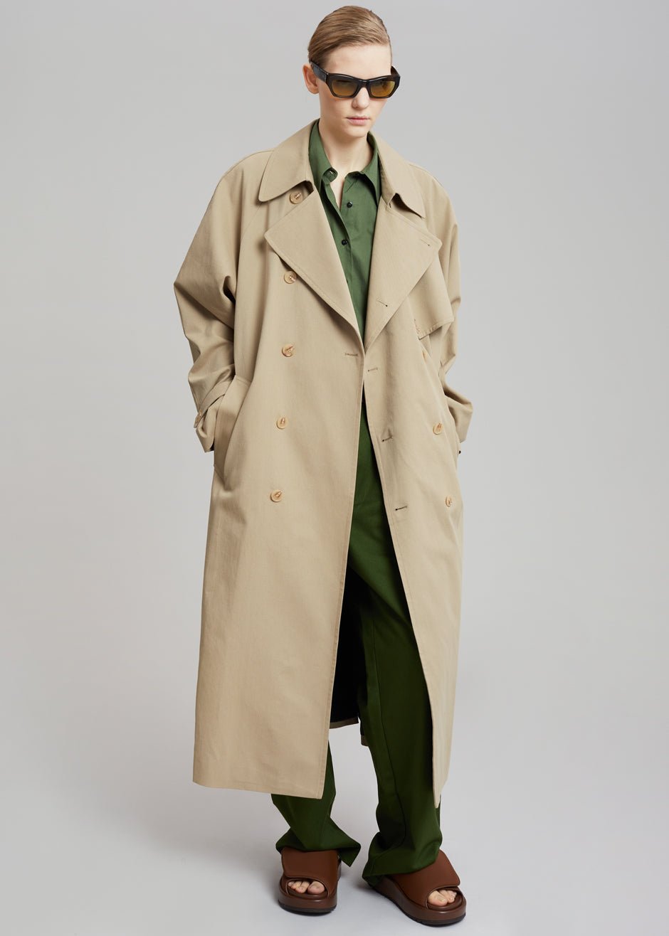 Umi Belted Trench Coat - Beige - Image 2