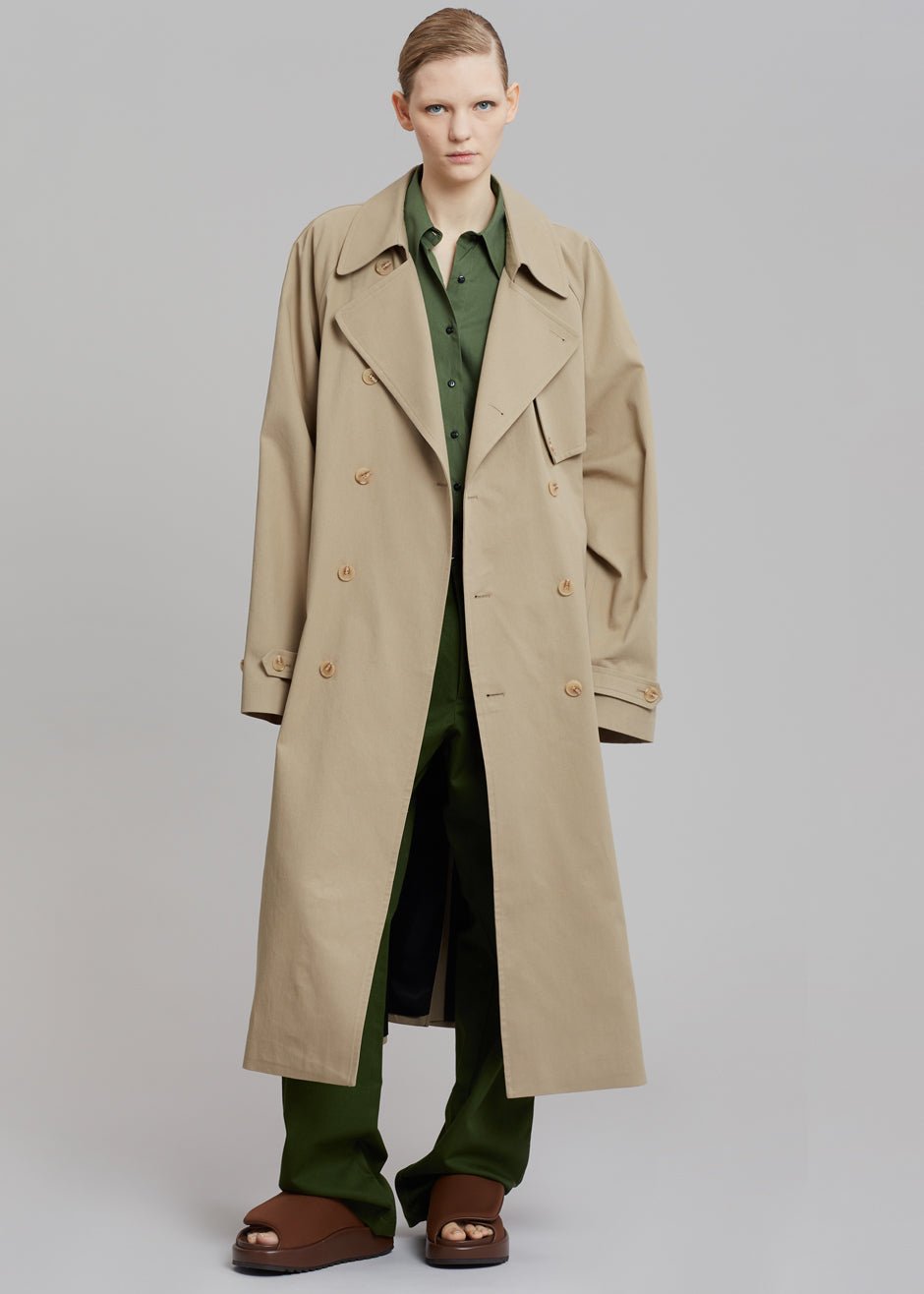Umi Belted Trench Coat - Beige - Image 8