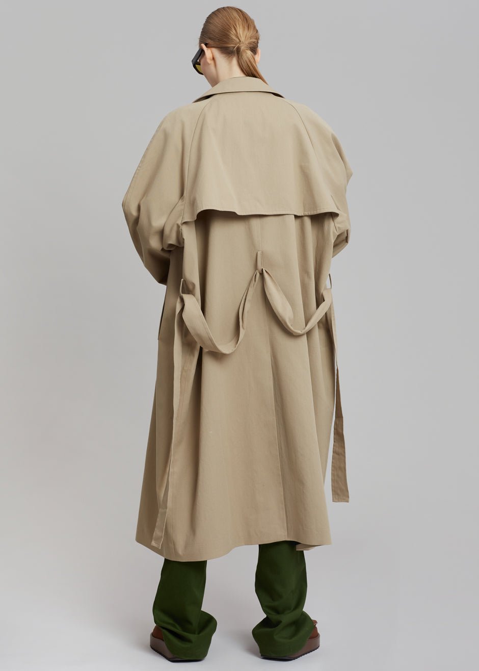 Umi Belted Trench Coat - Beige - Image 17