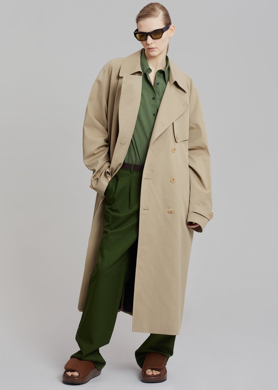 Umi Belted Trench Coat - Beige - Image 9