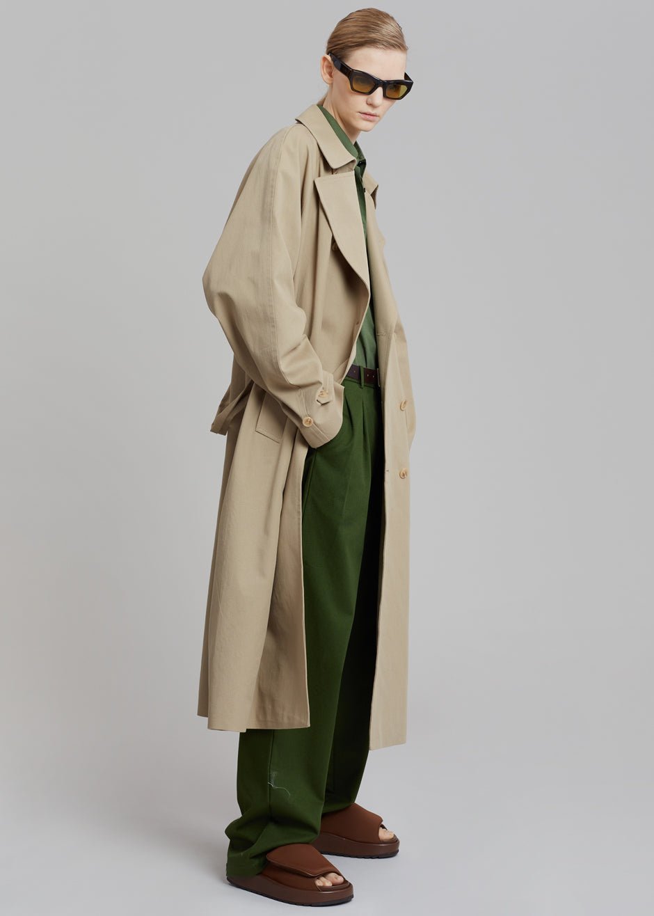 Umi Belted Trench Coat - Beige - Image 3