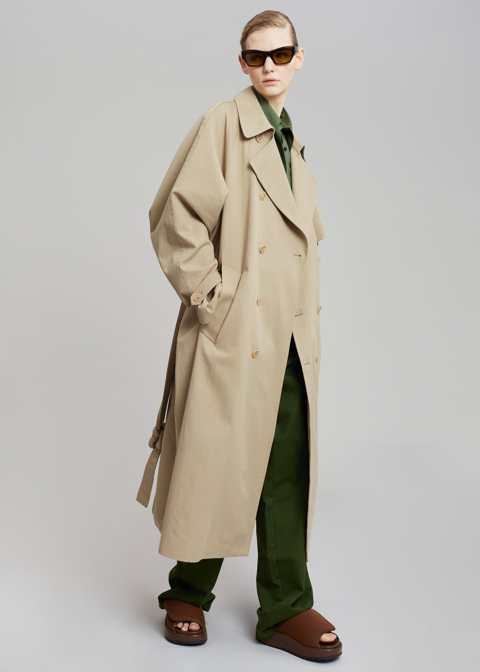 Umi Belted Trench Coat - Beige - Image 4