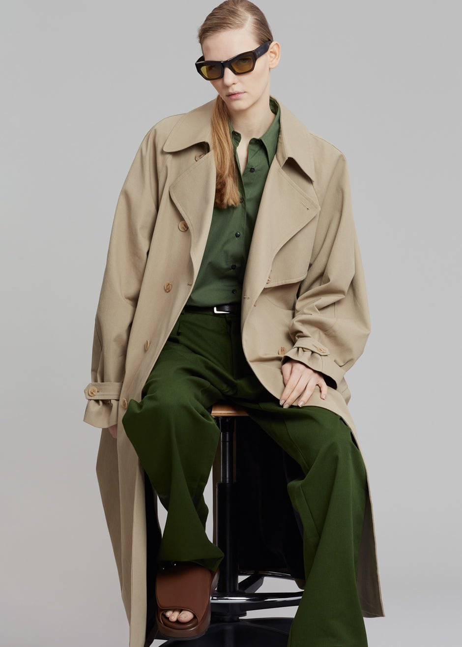 Umi Belted Trench Coat - Beige - Image 7